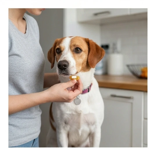 Dog at a routine health assessment