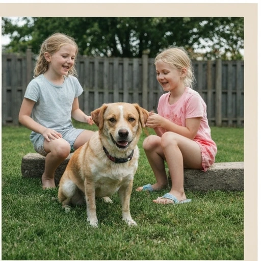 Australian Shepherd in a family setting