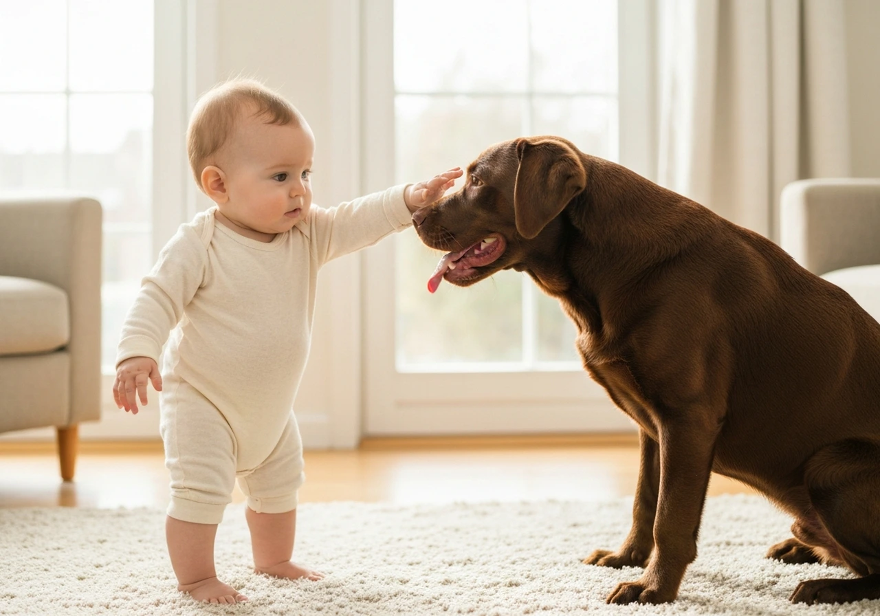 Belgian Malinois in a family setting