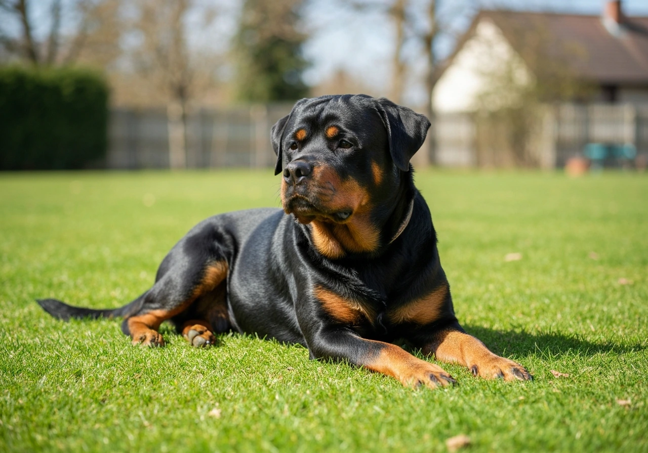 Rottweiler in natural environment