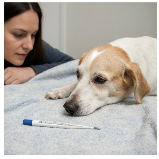Veterinary professional checking a dog