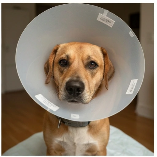 Canine patient during vet visit